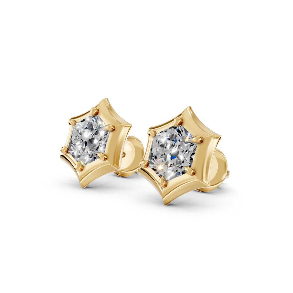 Princess Cut Lab-Grown Diamond Stud Earrings