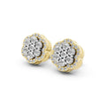 Round Cluster Lab-Grown Diamond Stud