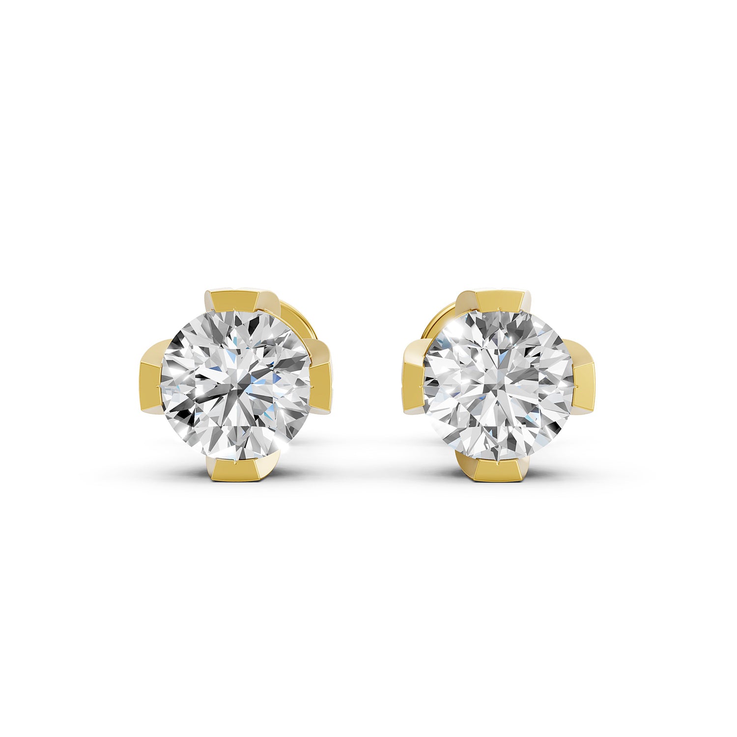 Round Lab-Grown Diamond Stud Earrings