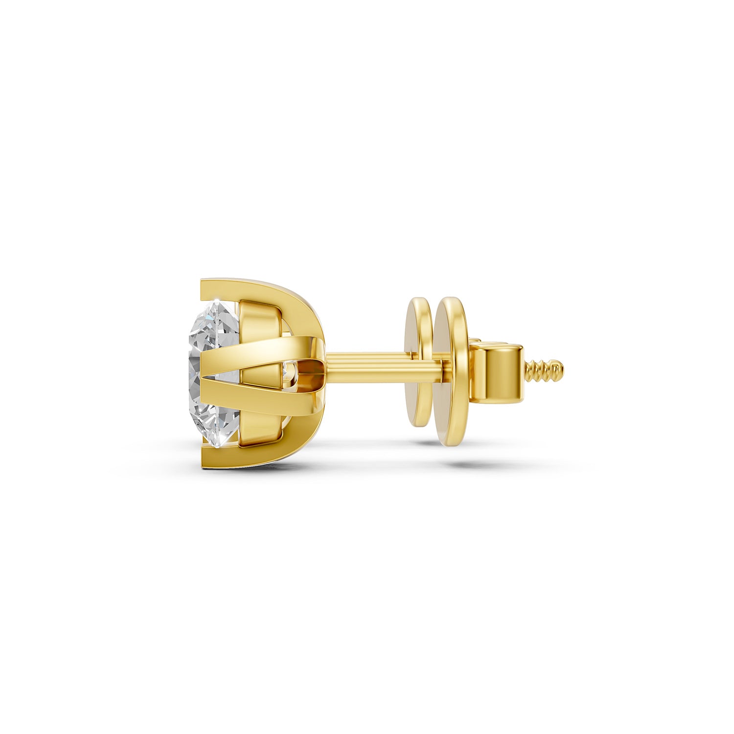 Round Lab-Grown Diamond Stud Earrings