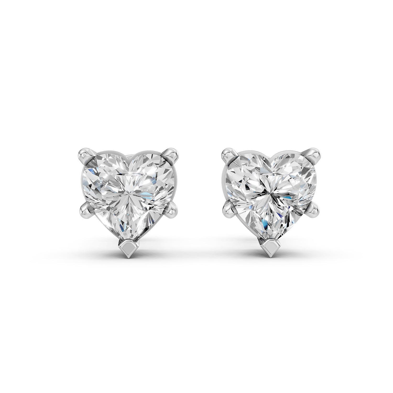 Heart Lab-Grown Diamond Stud Earrings