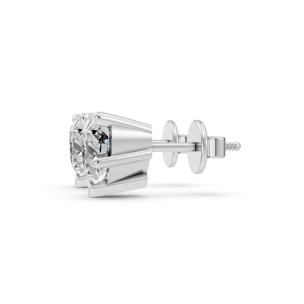 Heart Lab-Grown Diamond Stud Earrings