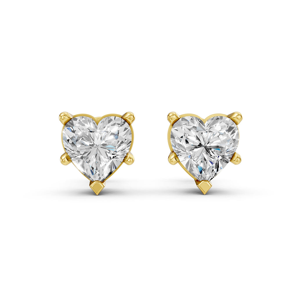 Heart Lab-Grown Diamond Stud Earrings