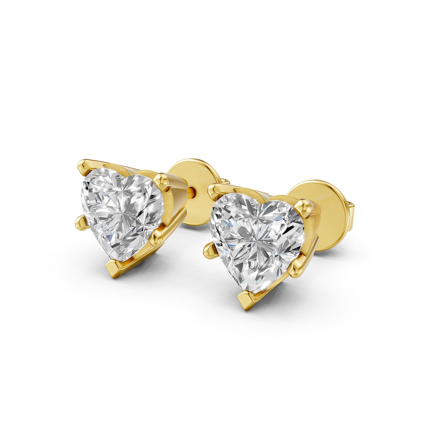 Heart Lab-Grown Diamond Stud Earrings