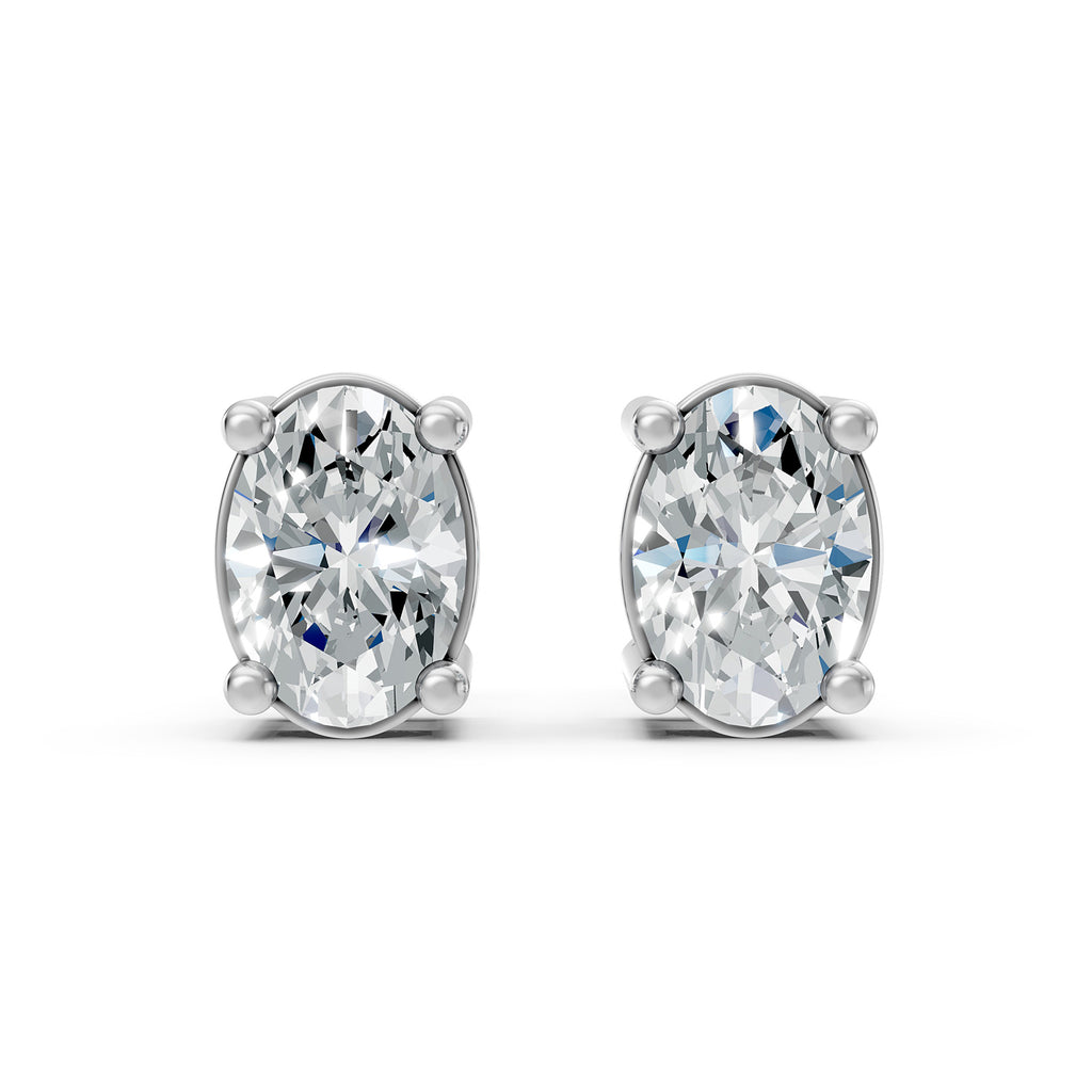 Oval Lab-Grown Diamond Stud Earrings