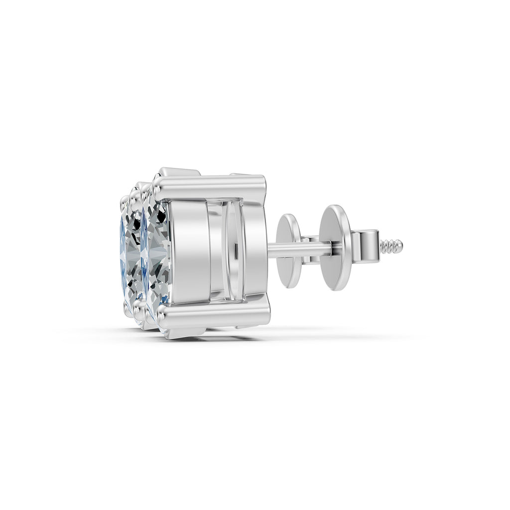 Oval Lab-Grown Diamond Stud Earrings