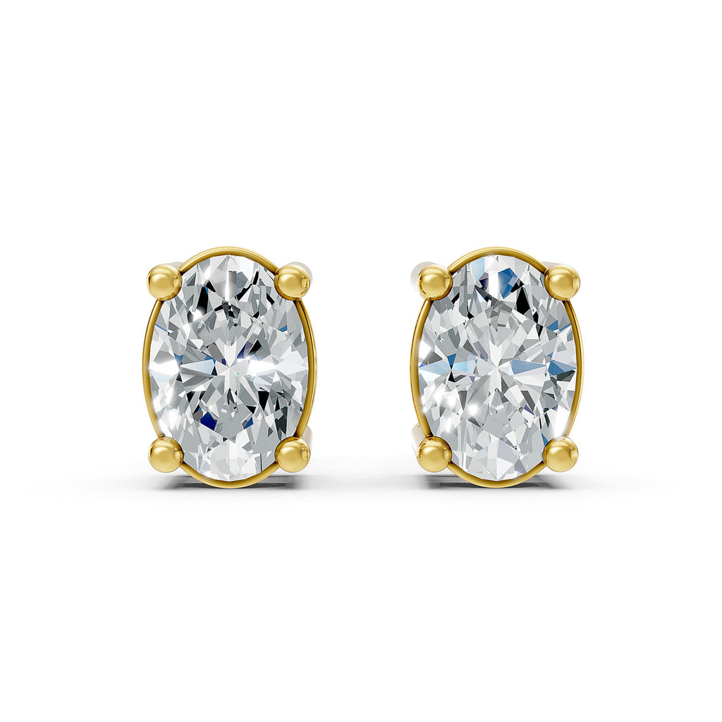 Oval Lab-Grown Diamond Stud Earrings