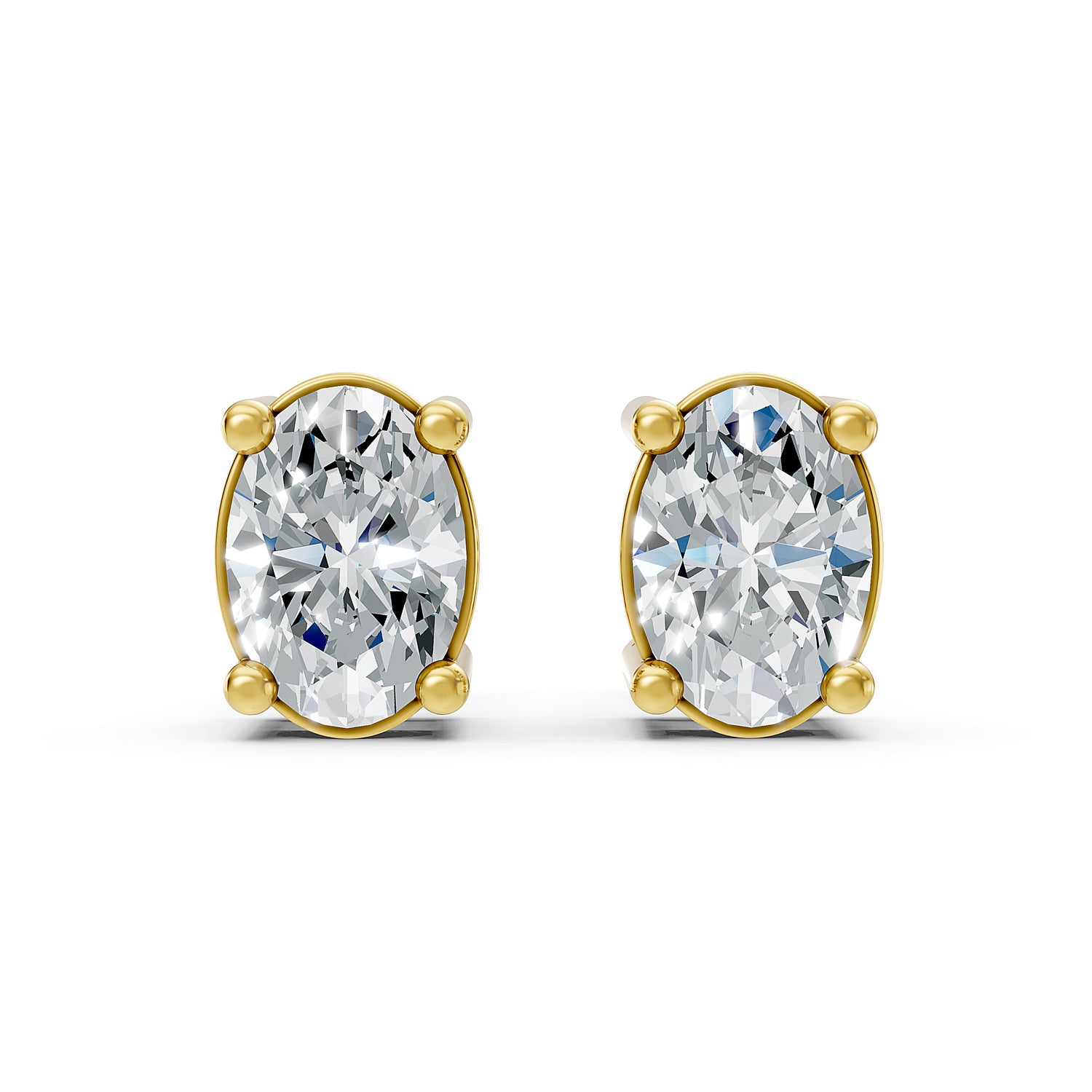 Oval Lab-Grown Diamond Stud Earrings