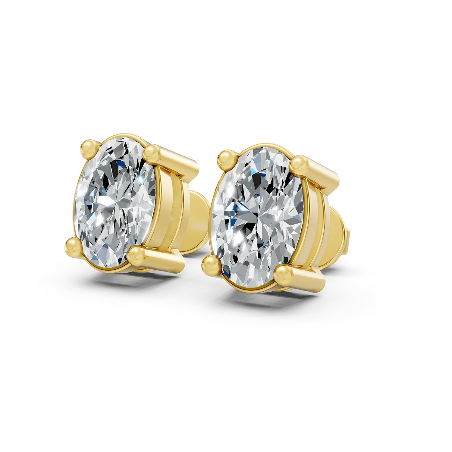 Oval Lab-Grown Diamond Stud Earrings