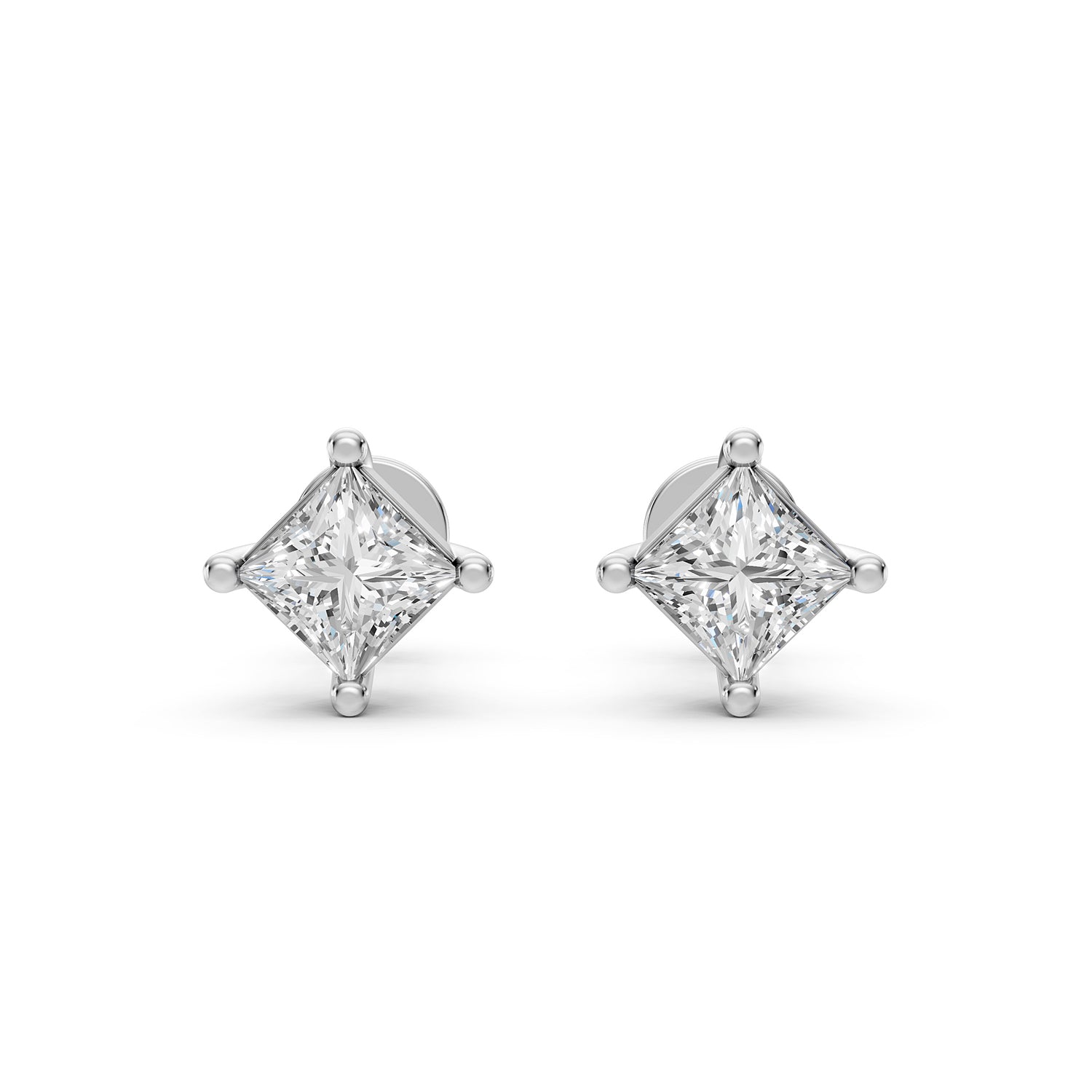 Princess Lab-Grown Diamond Stud Earrings