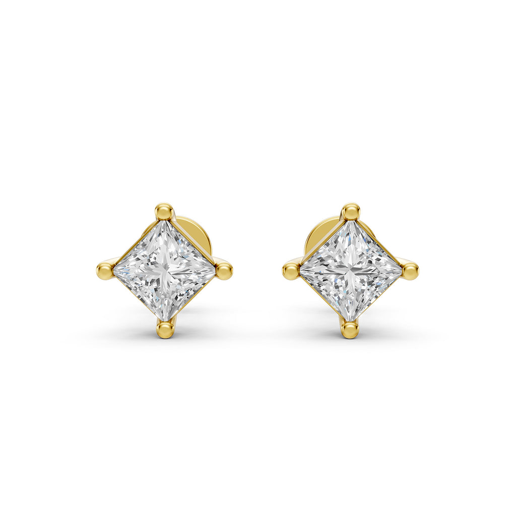 Princess Lab-Grown Diamond Stud Earrings