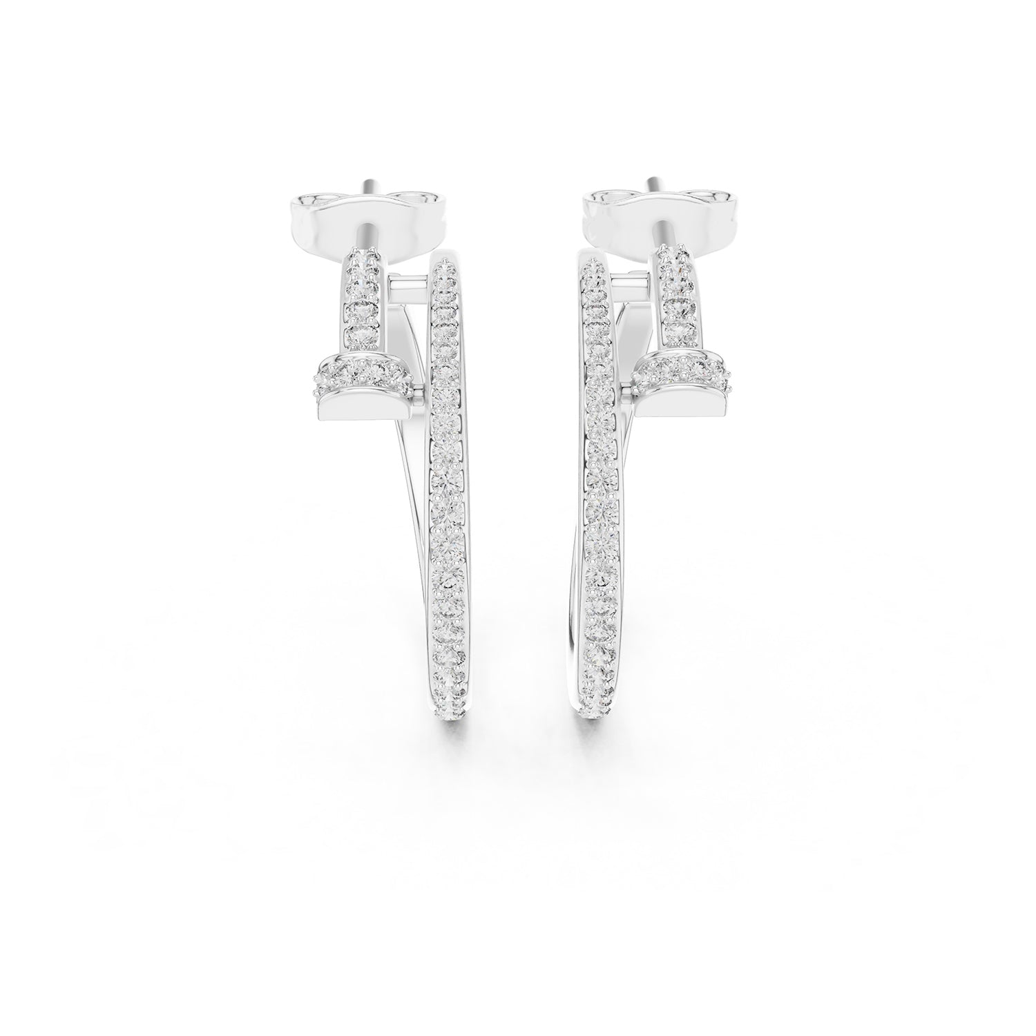 Lab-Grown Diamond Pavé Hoop Earrings
