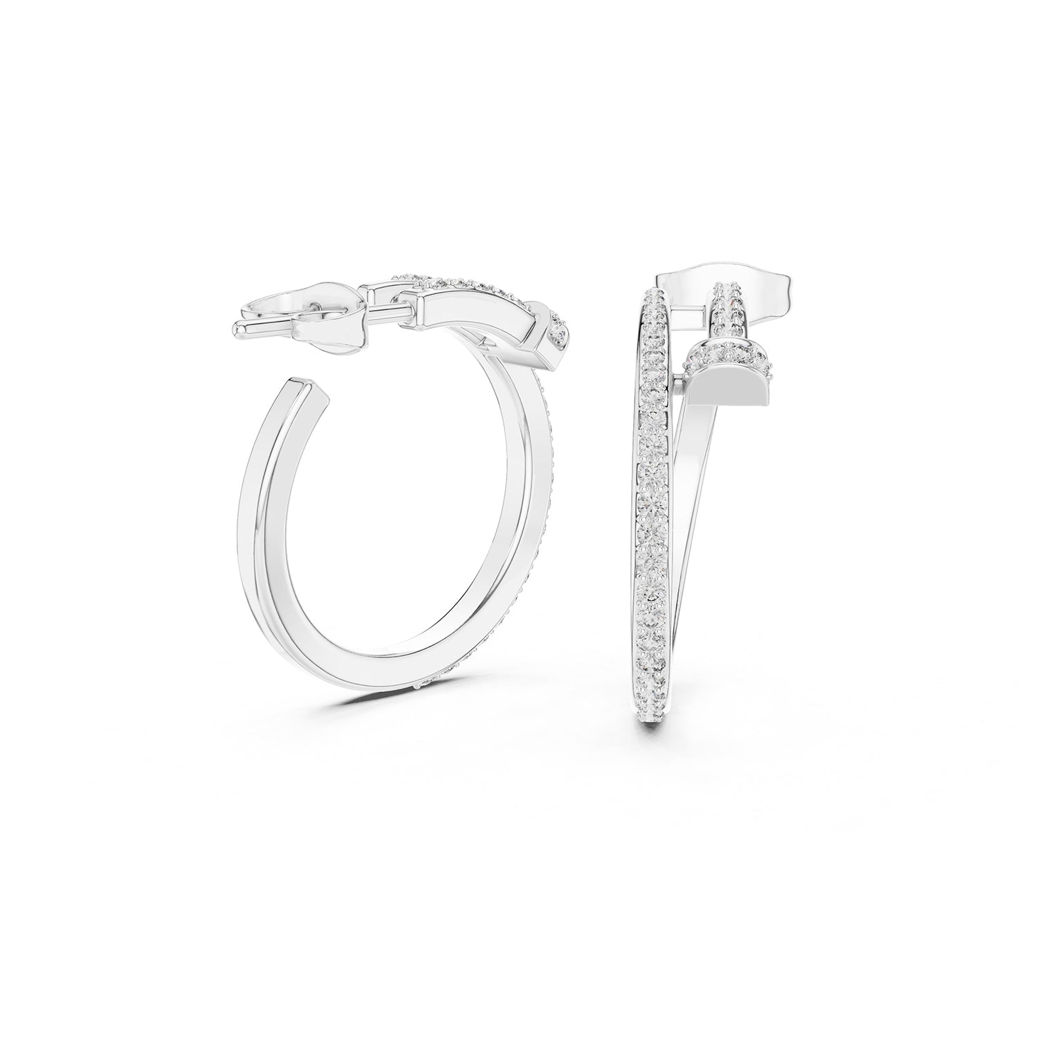 Lab-Grown Diamond Pavé Hoop Earrings
