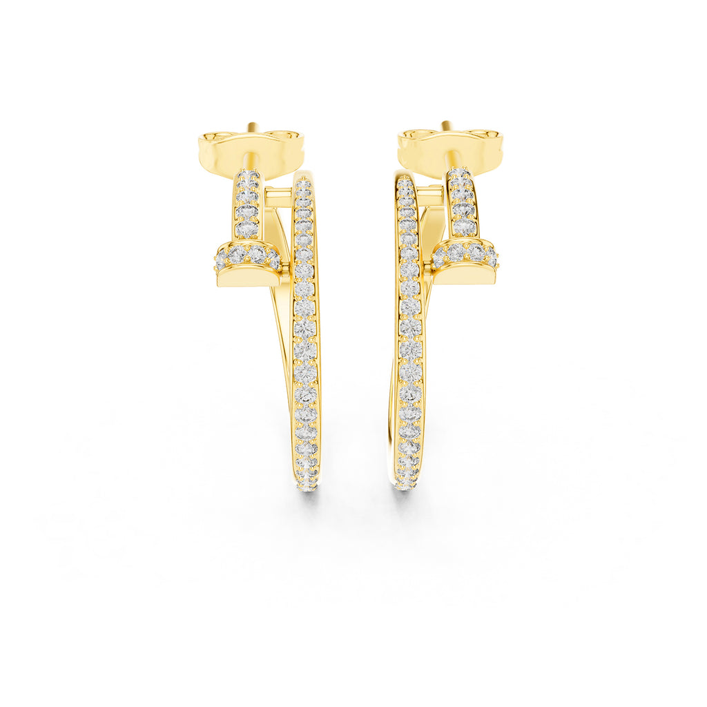 Lab-Grown Diamond Pavé Hoop Earrings
