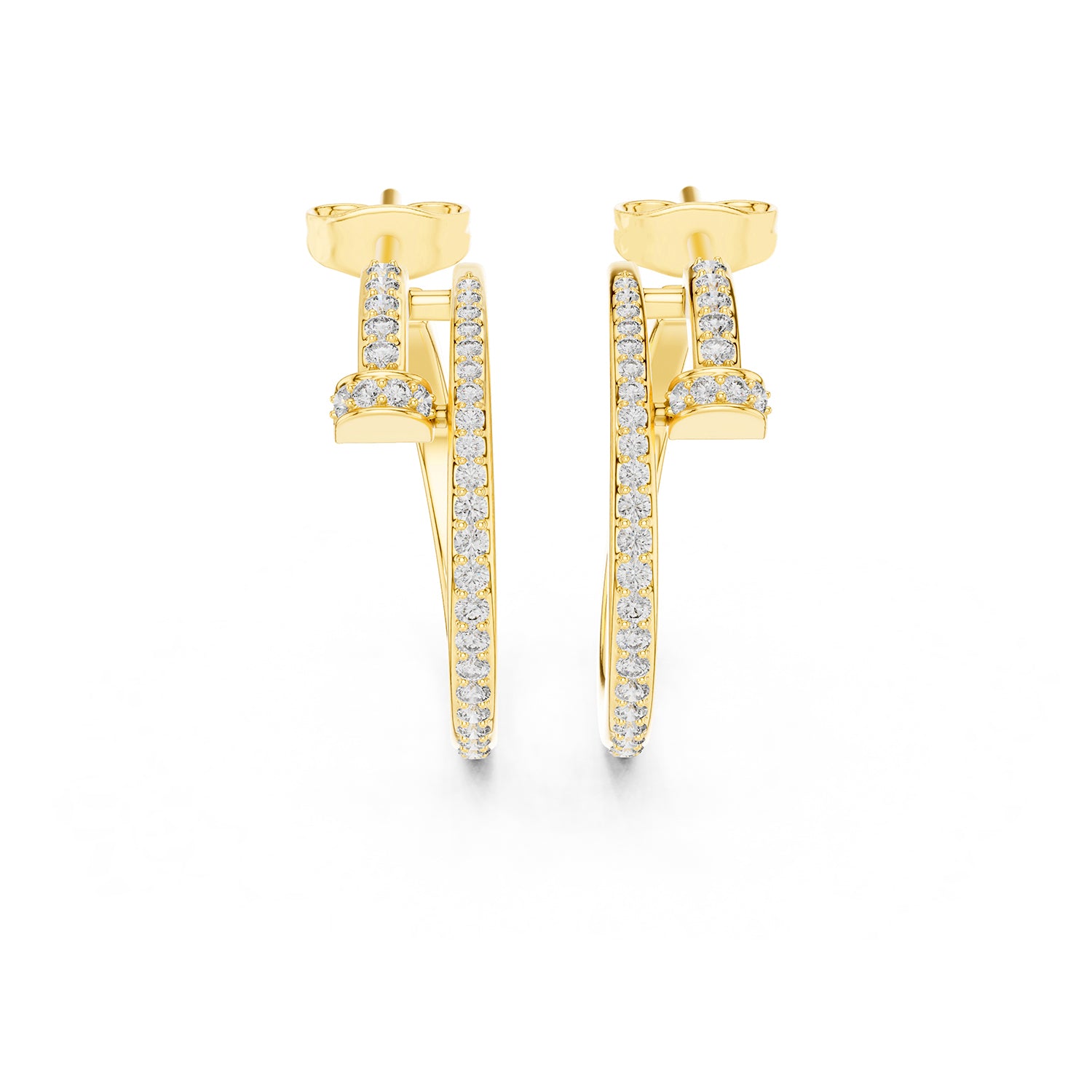 Lab-Grown Diamond Pavé Hoop Earrings