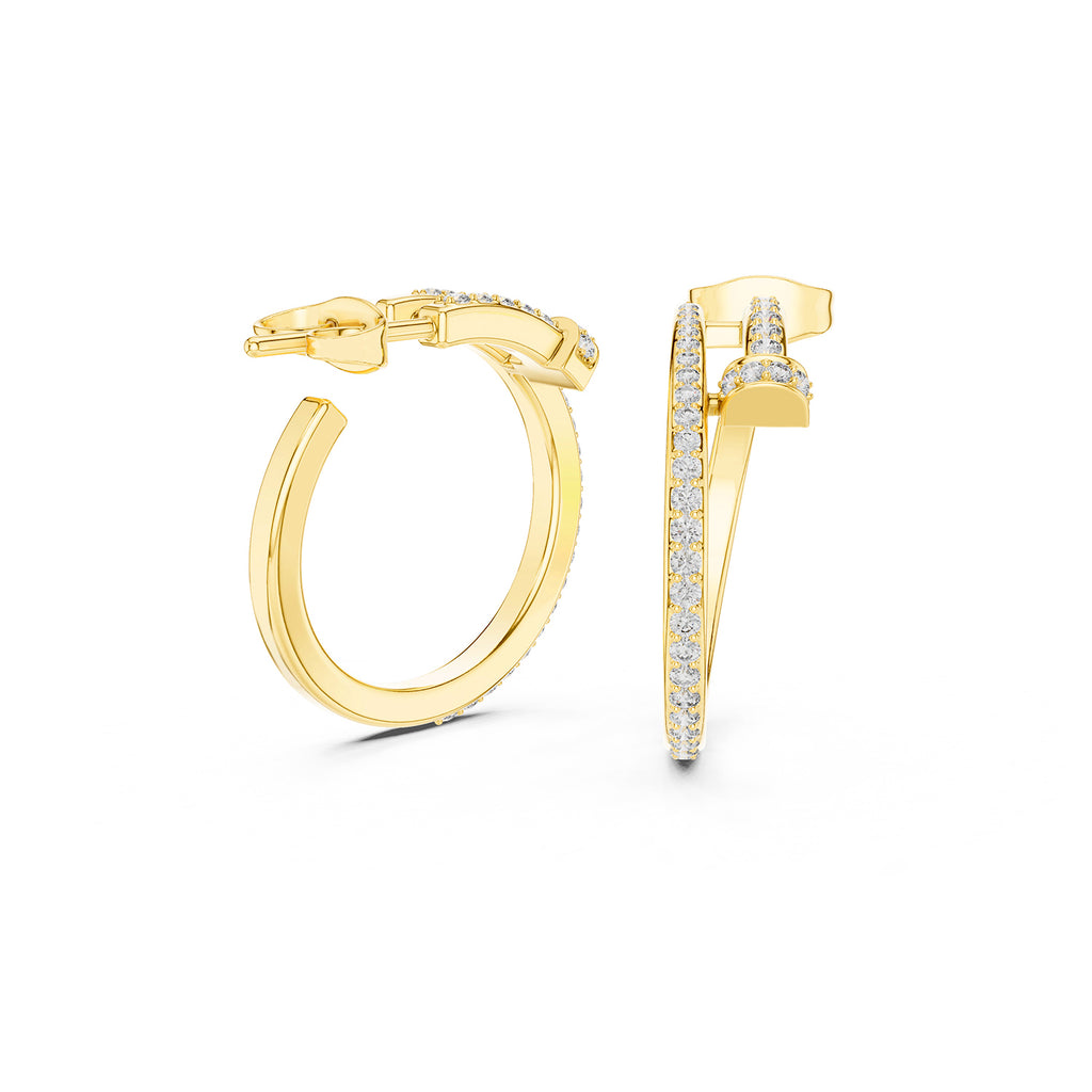 Lab-Grown Diamond Pavé Hoop Earrings