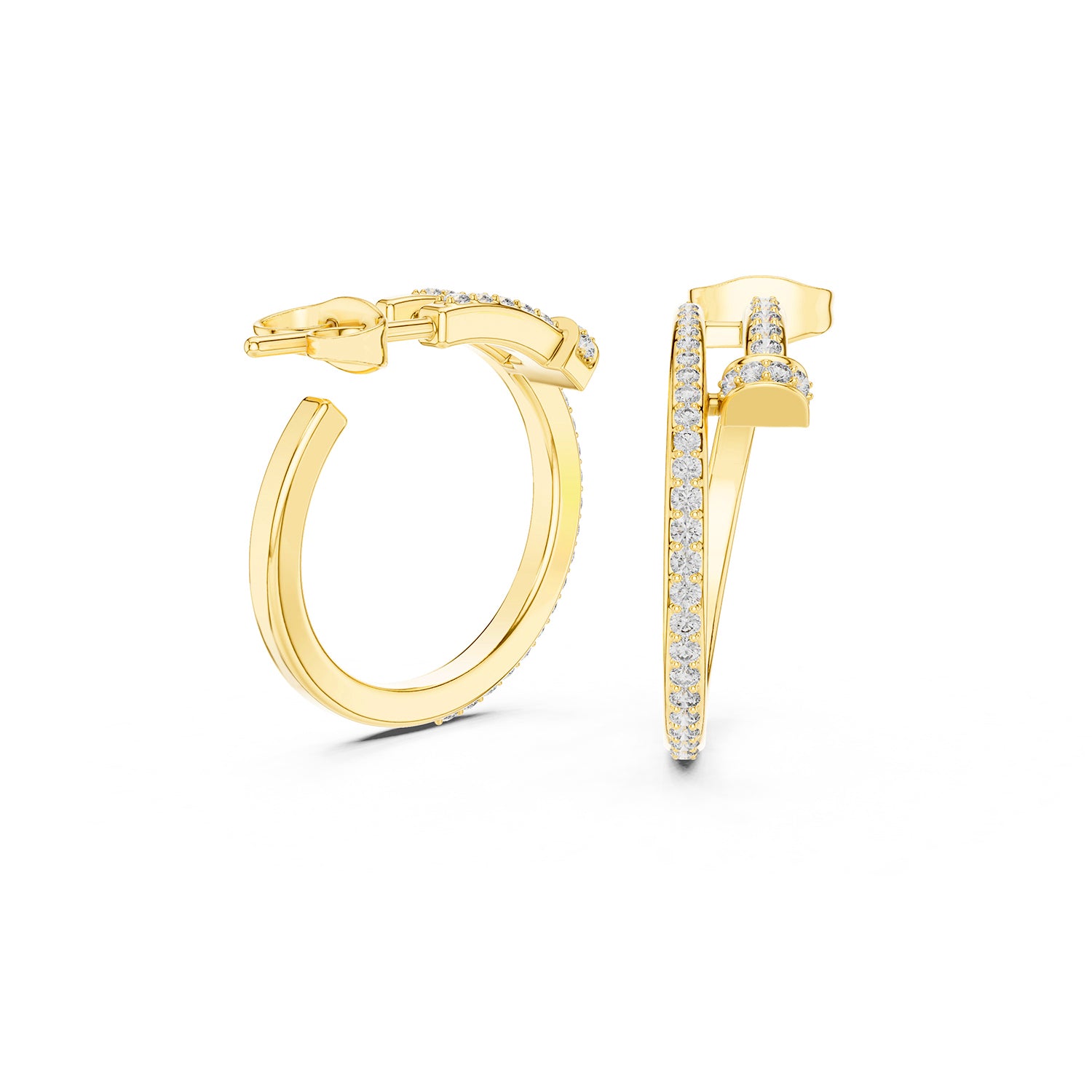 Lab-Grown Diamond Pavé Hoop Earrings