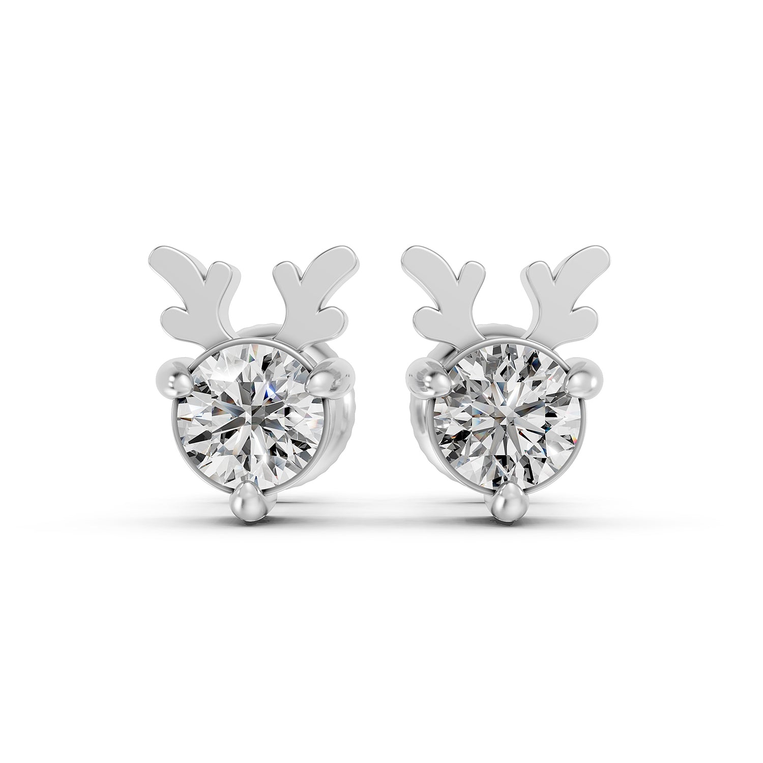 Reindeer Lab-Grown Diamond Stud Earrings