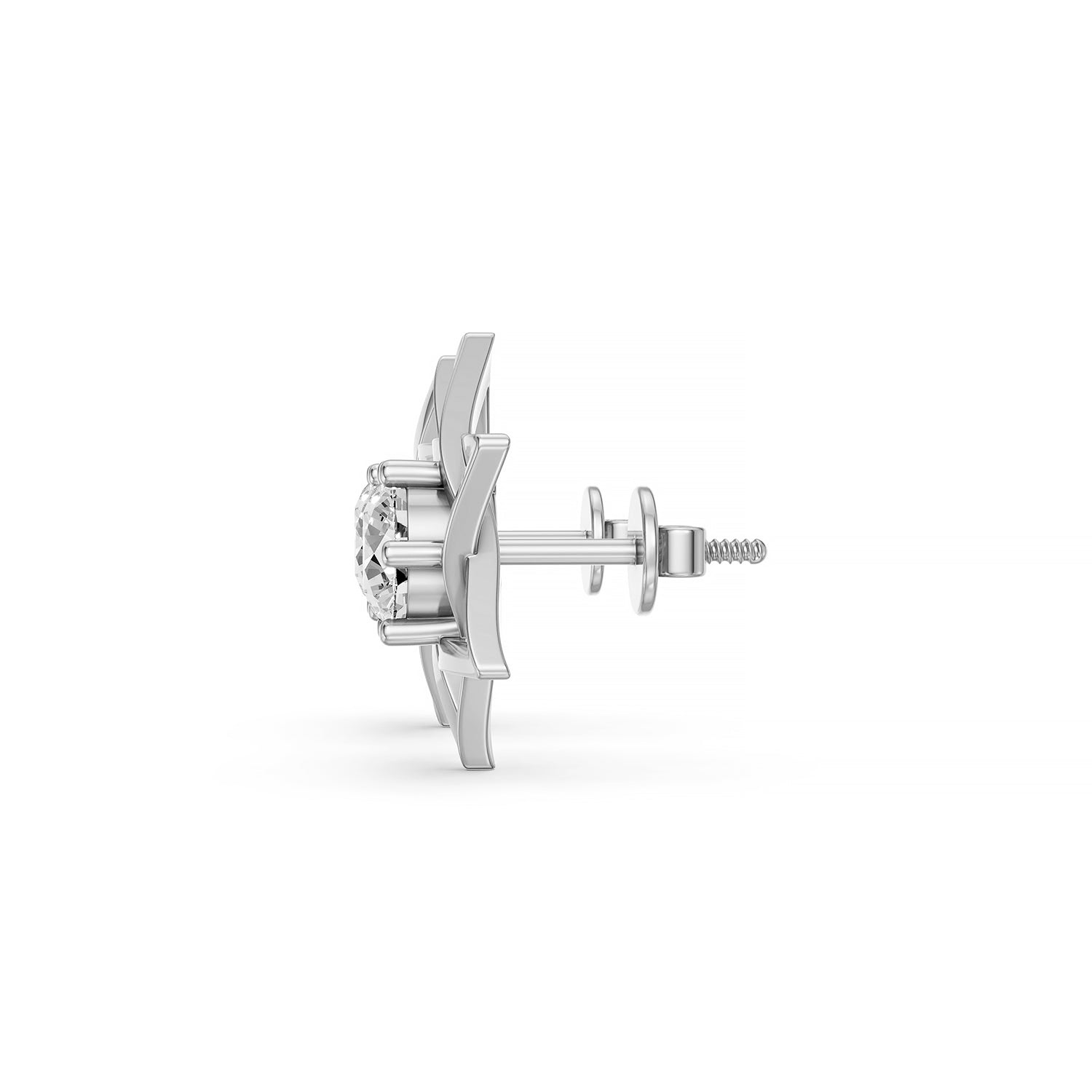 Geometric Star Lab-Grown Diamond Stud Earrings