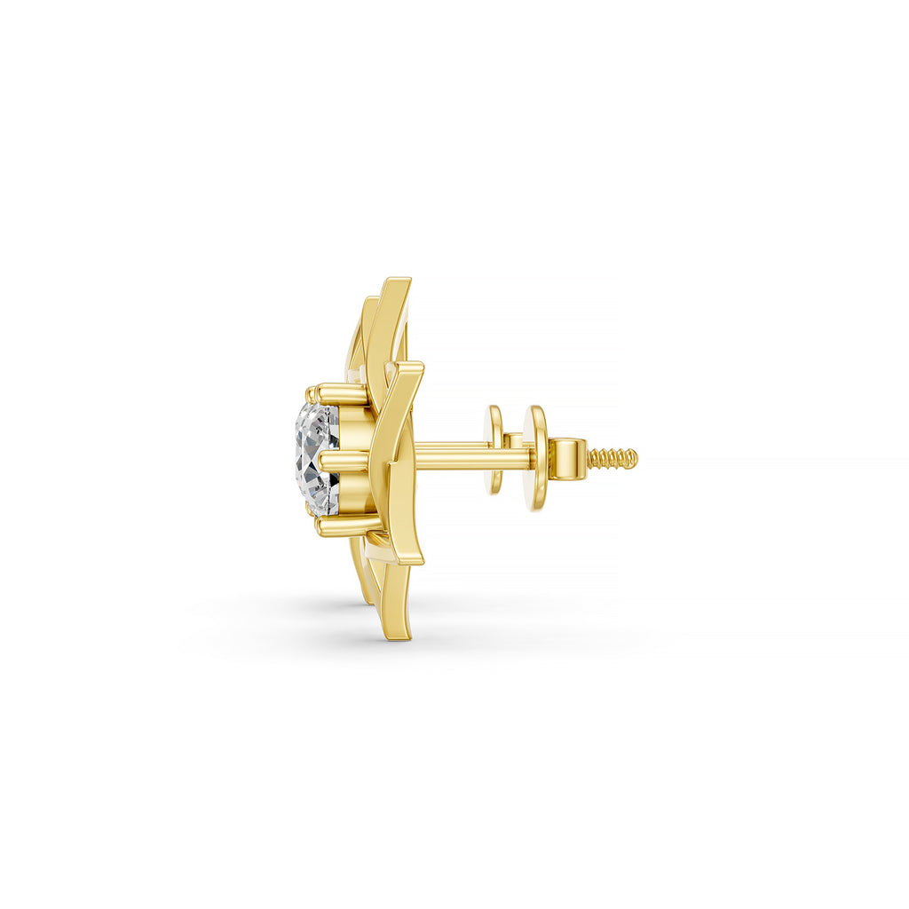 Geometric Star Lab-Grown Diamond Stud Earrings