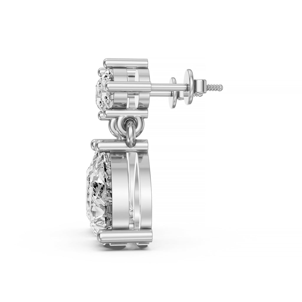Pear Drop Lab-Grown Diamond Dangle Earrings