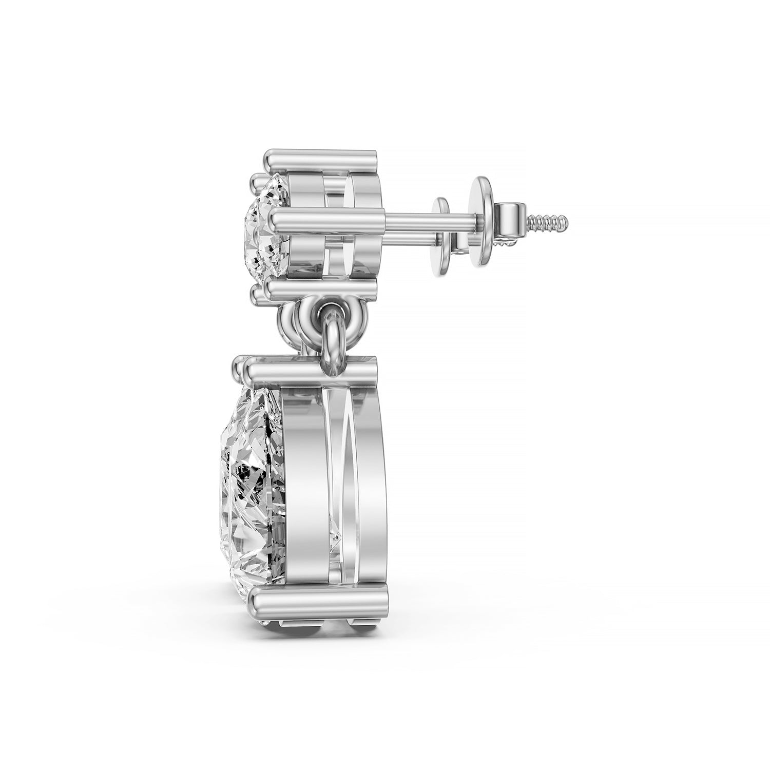 Pear Drop Lab-Grown Diamond Dangle Earrings