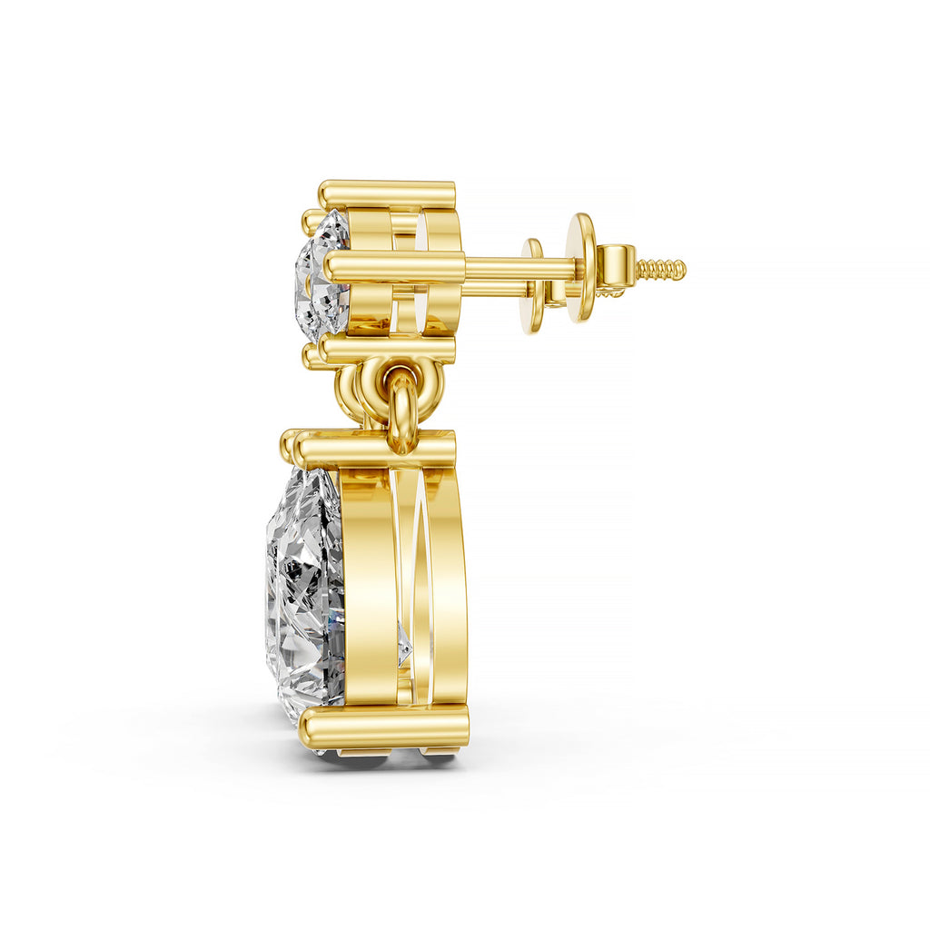 Pear Drop Lab-Grown Diamond Dangle Earrings