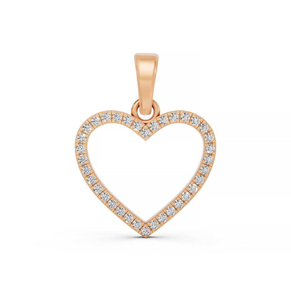 14KT Gold Diamond Heart Pendant