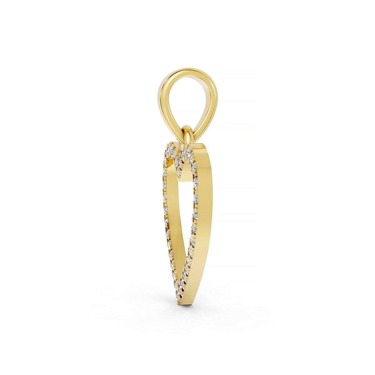14KT Gold Diamond Heart Pendant