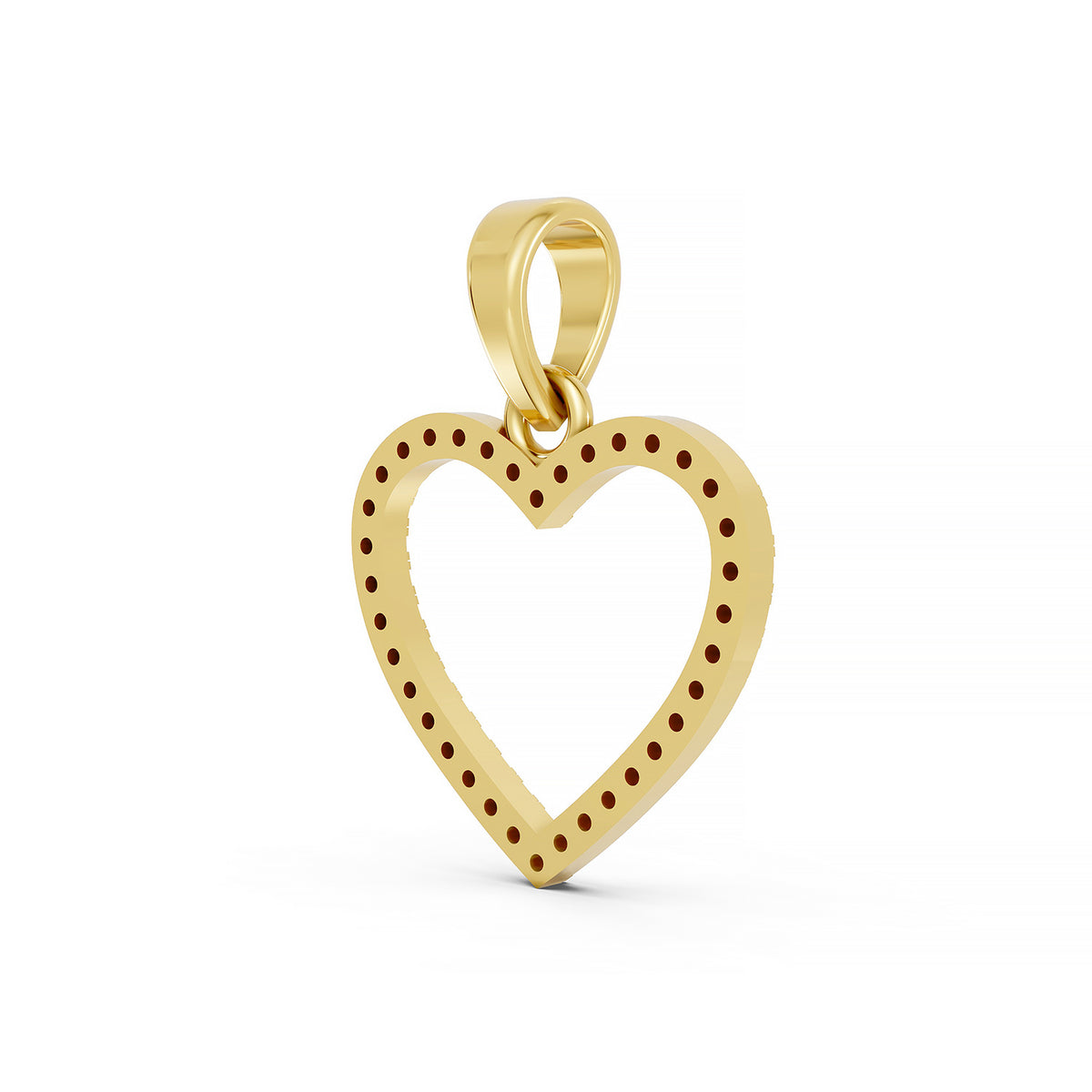 14KT Gold Diamond Heart Pendant