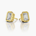 Emerald Cut Lab-Grown Diamond Solitaire Stud Earrings