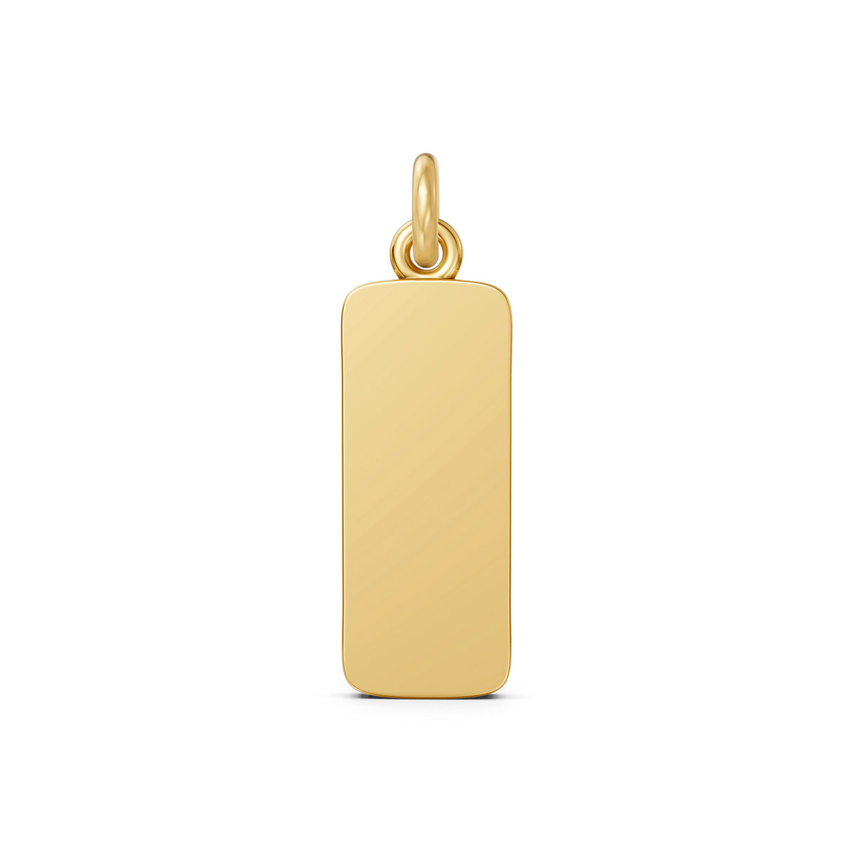 14KT Gold Diamond Bar Pendant – Round Diamond Accent Design