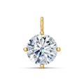 14KT Gold Round Brilliant Diamond Solitaire Pendant