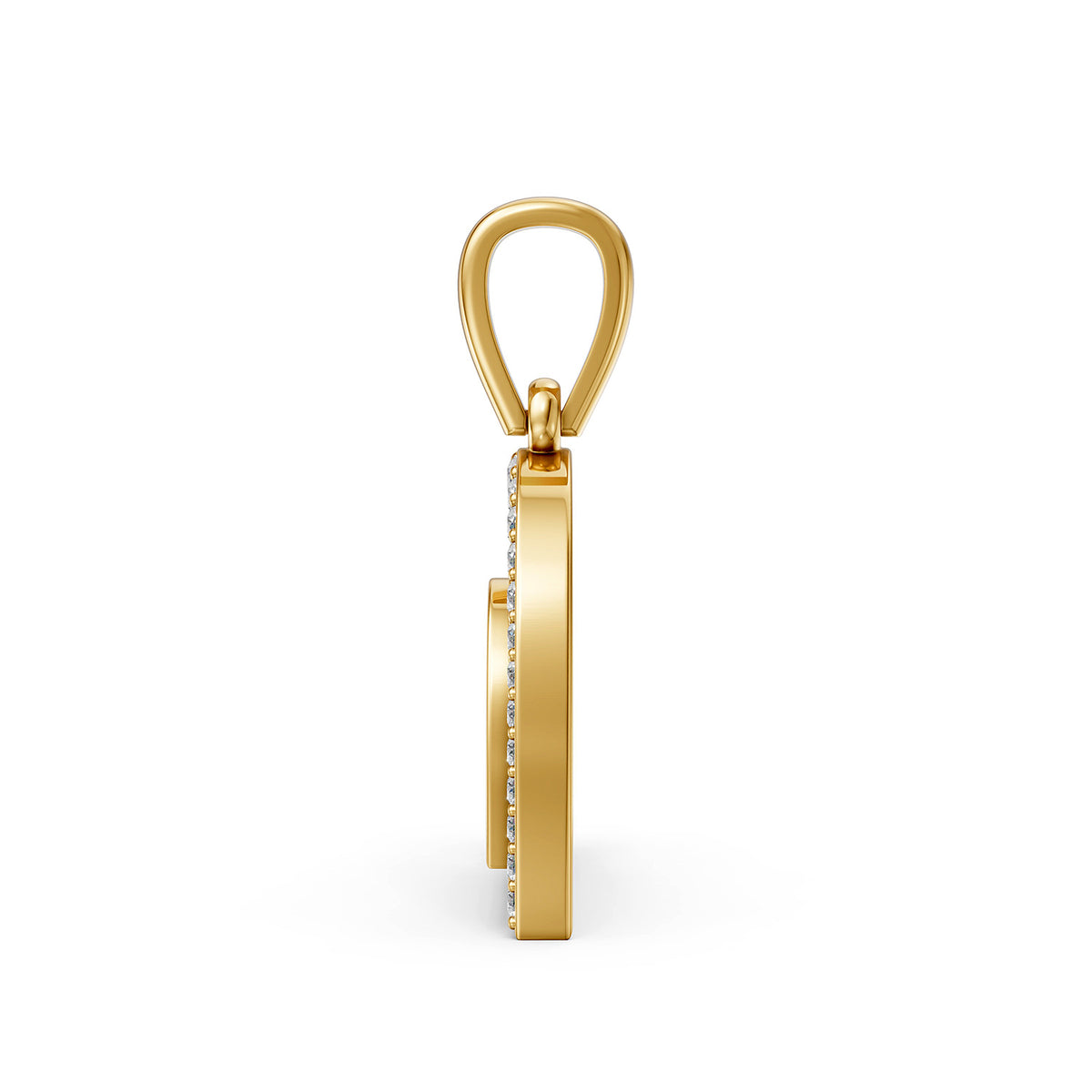 14KT Gold Double Heart Diamond Pendant