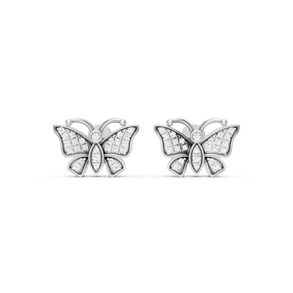Butterfly Lab-Grown Diamond Stud Earrings