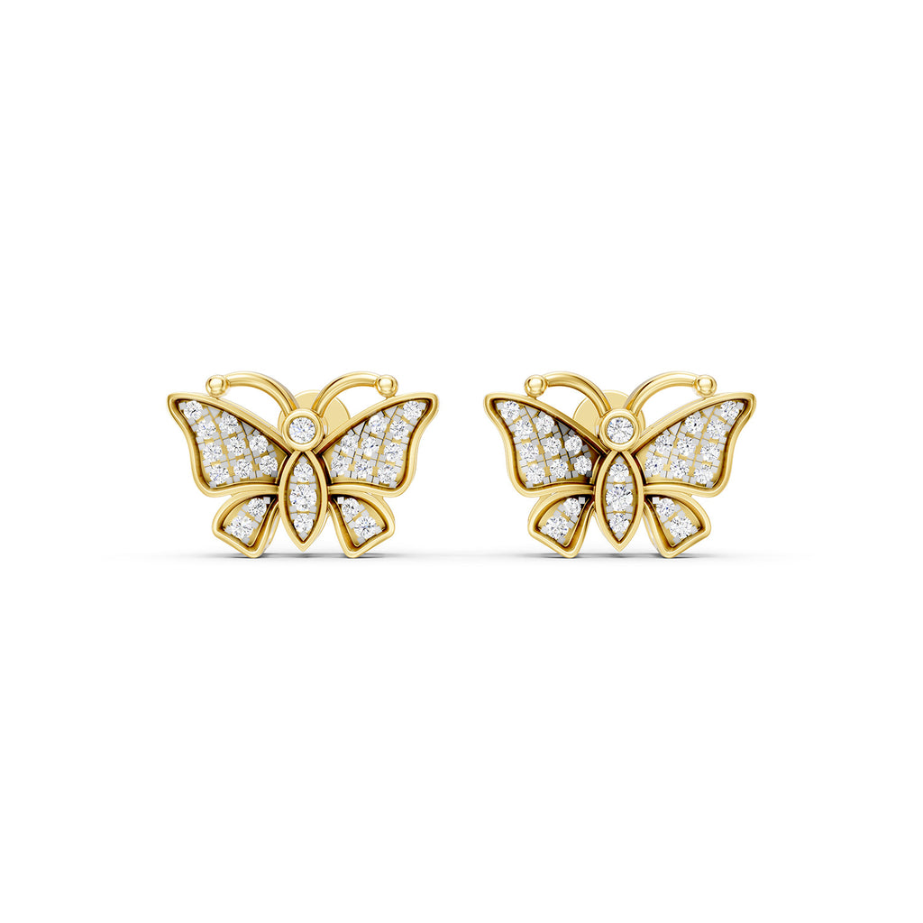 Butterfly Lab-Grown Diamond Stud Earrings