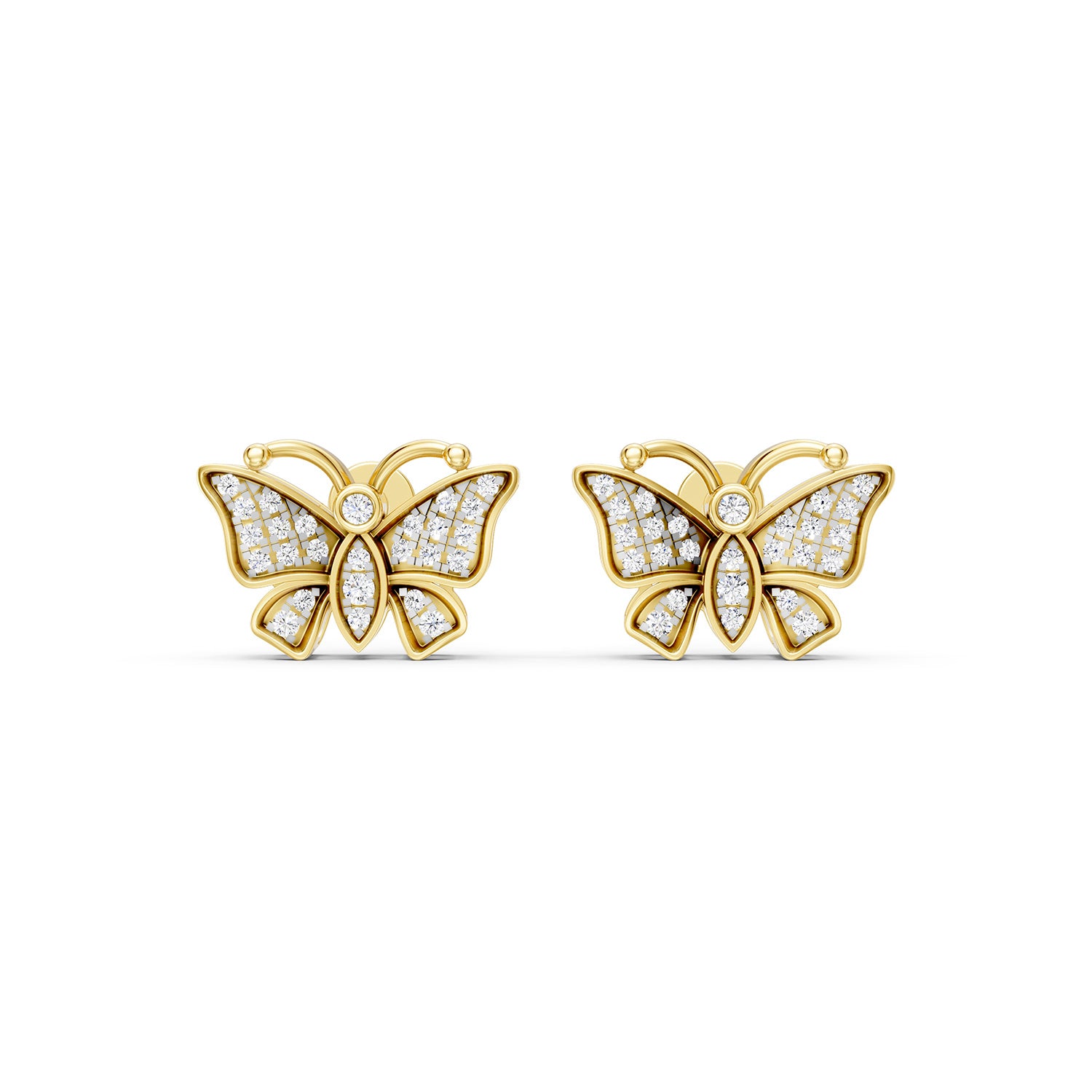 Butterfly Lab-Grown Diamond Stud Earrings