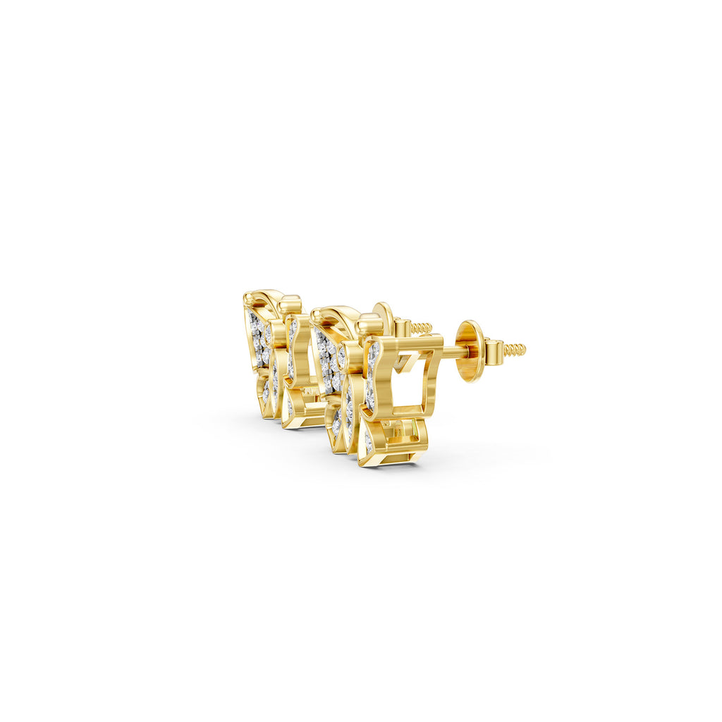 Butterfly Lab-Grown Diamond Stud Earrings