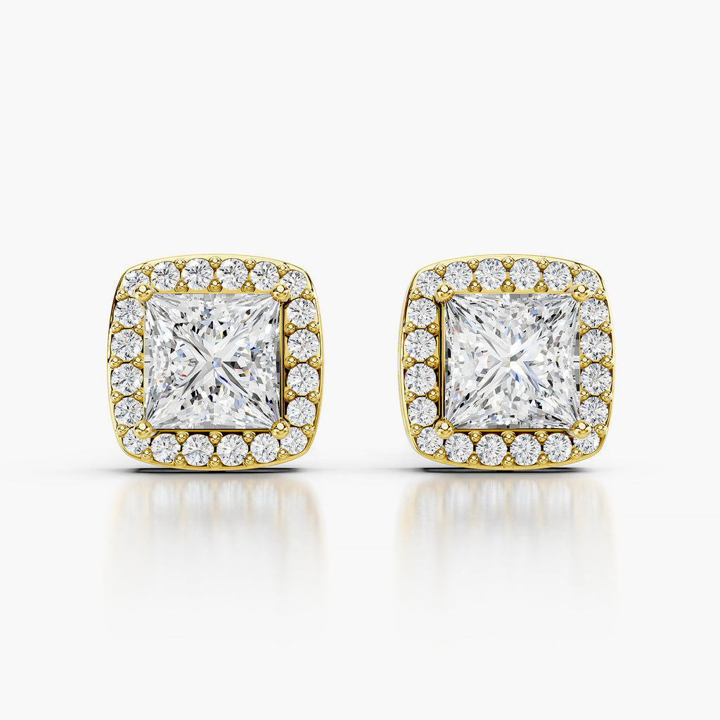 Princess Halo Lab-Grown Diamond Stud