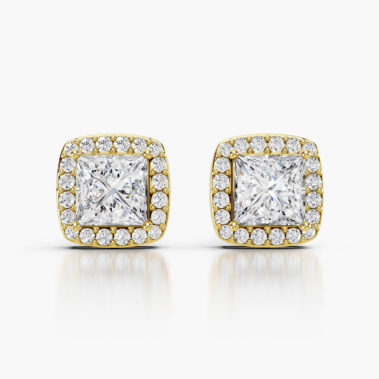 Princess Halo Lab-Grown Diamond Stud
