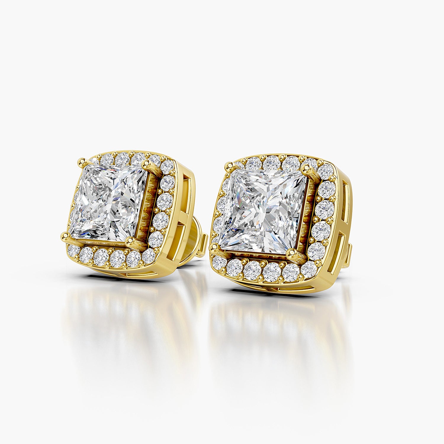 Princess Halo Lab-Grown Diamond Stud