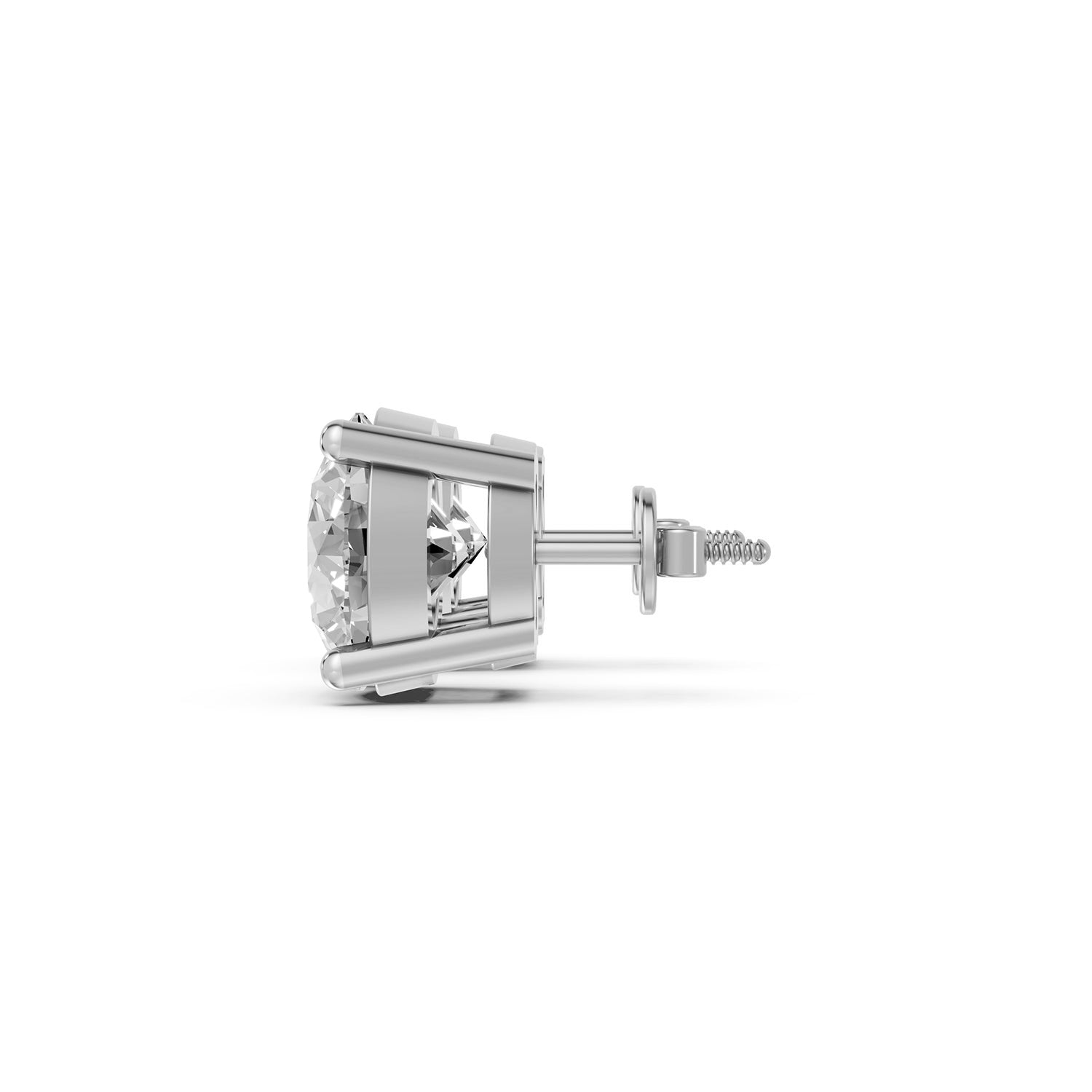 Round Lab-Grown Diamond Solitaire Stud Earrings