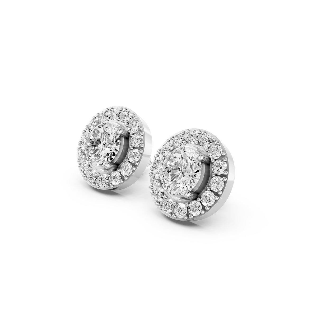 Round Halo Lab-Grown Diamond Stud