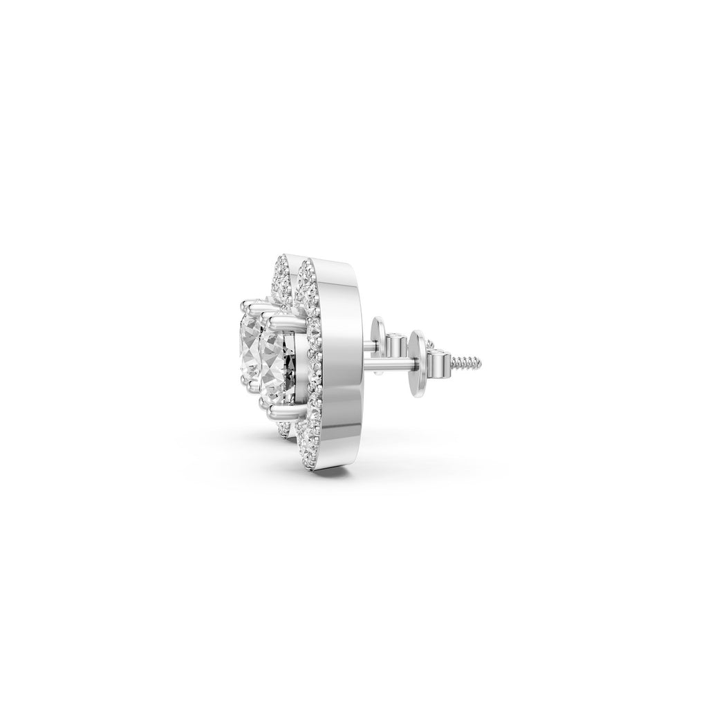 Round Halo Lab-Grown Diamond Stud