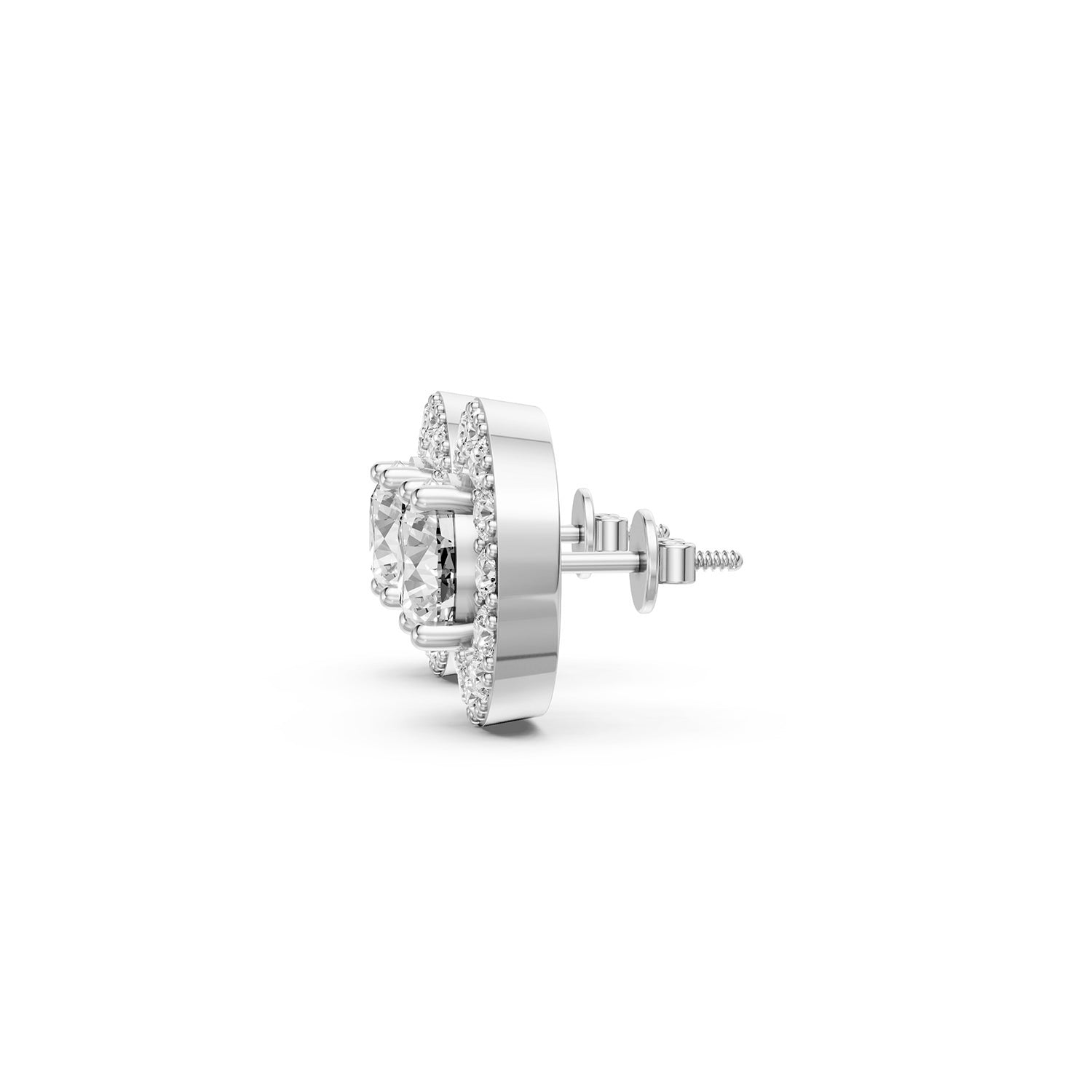 Round Halo Lab-Grown Diamond Stud