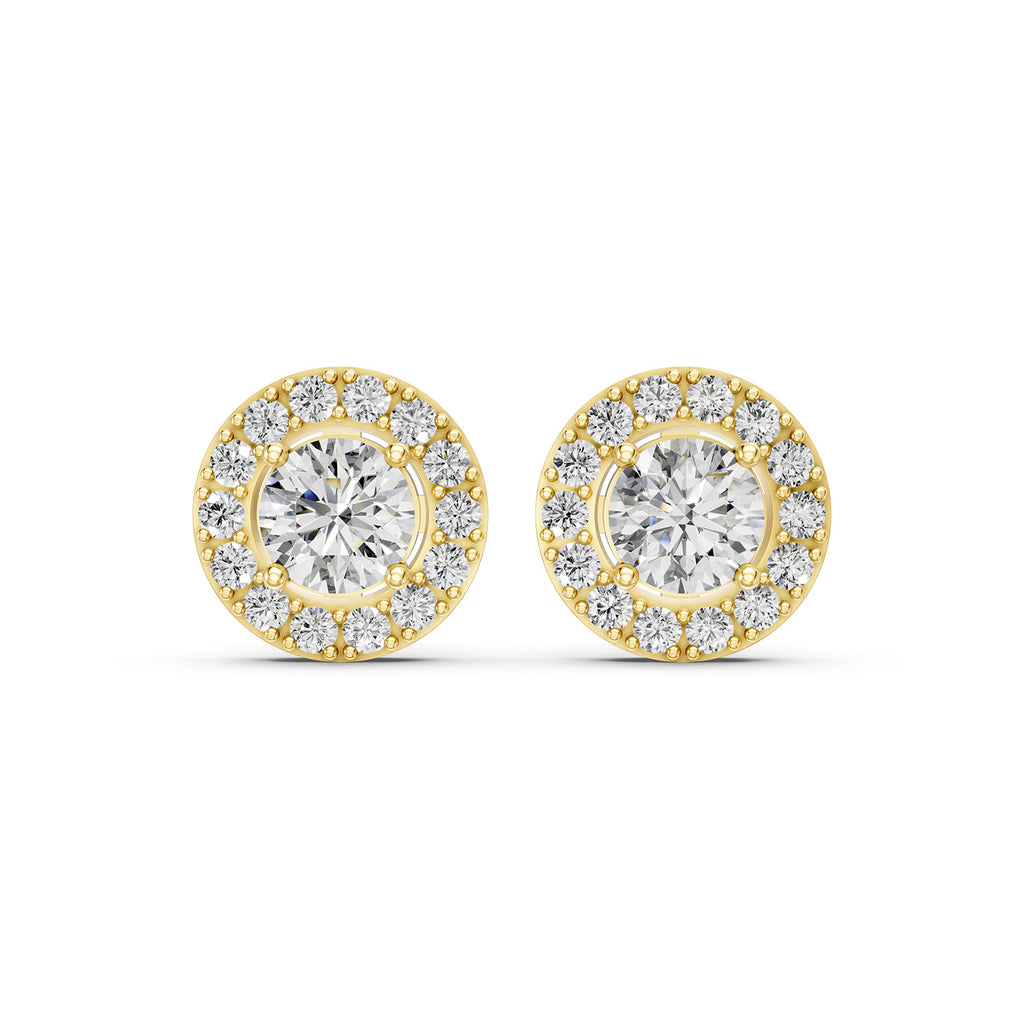 Round Halo Lab-Grown Diamond Stud