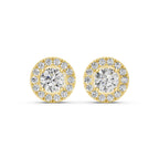 Round Halo Lab-Grown Diamond Stud