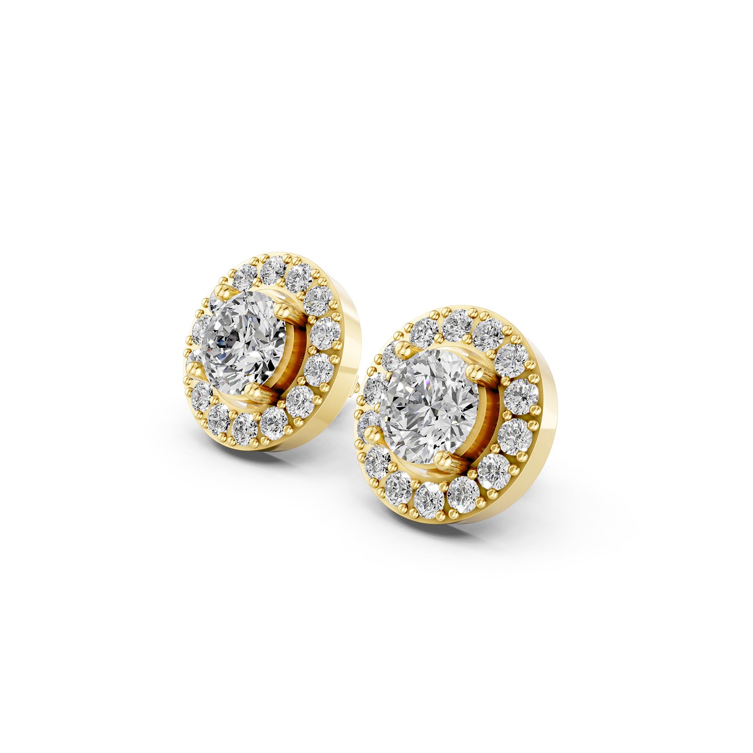 Round Halo Lab-Grown Diamond Stud