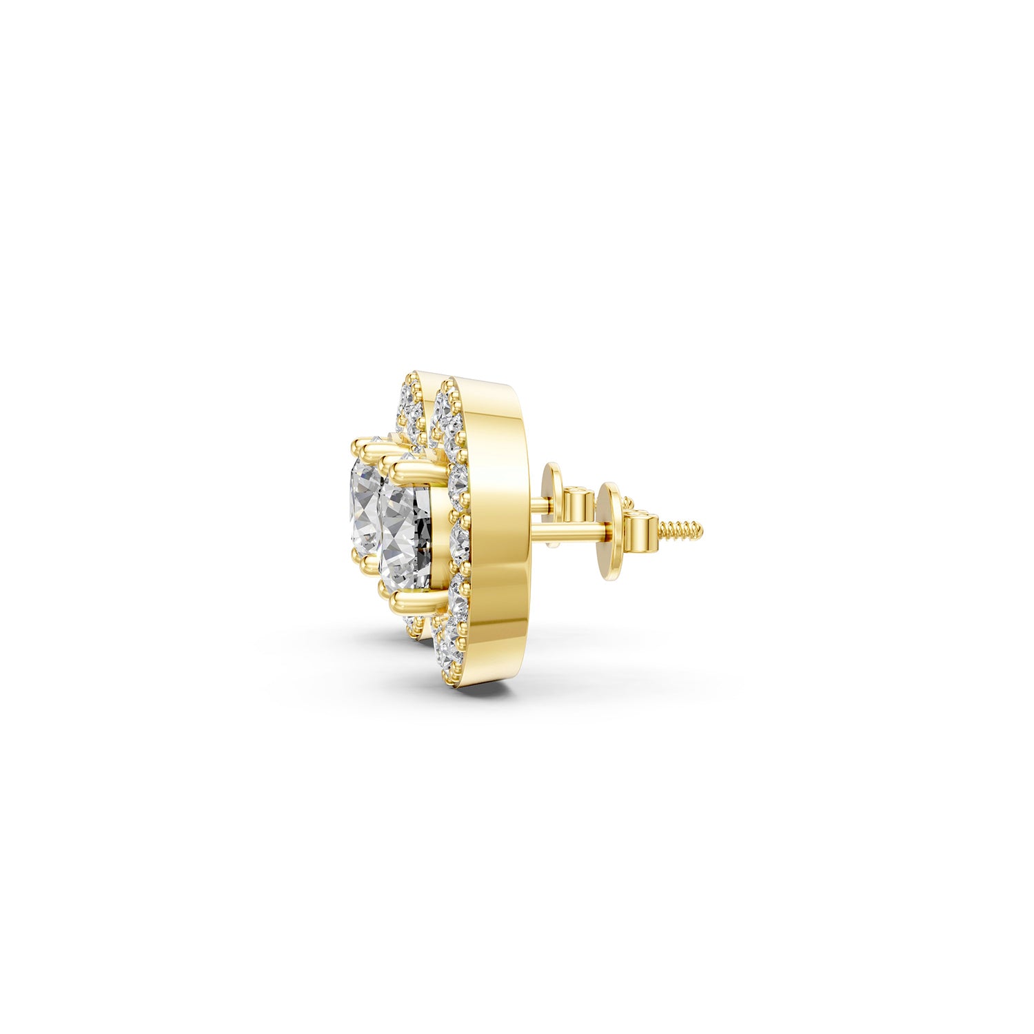 Round Halo Lab-Grown Diamond Stud