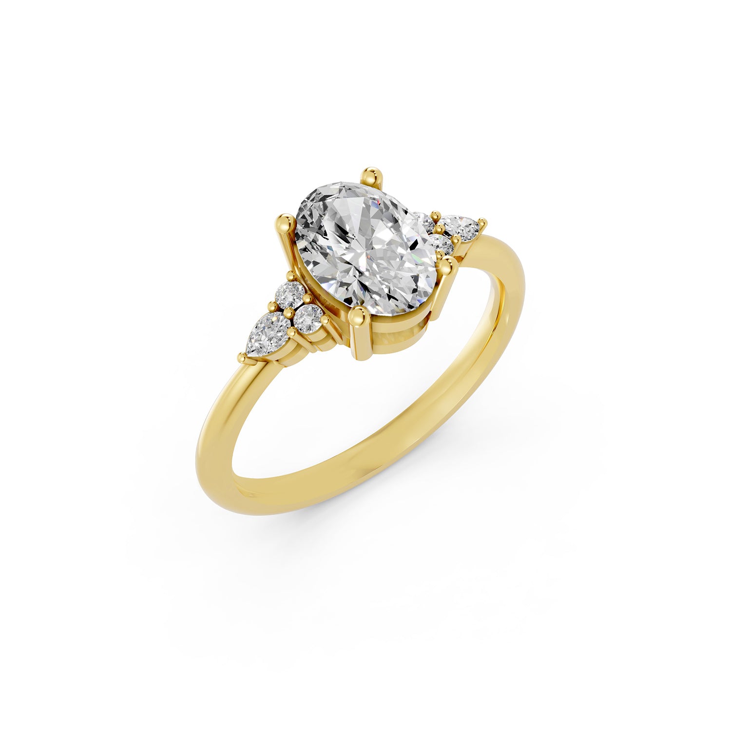 Oval Cut Lab-Grown Diamond Engagement Ring